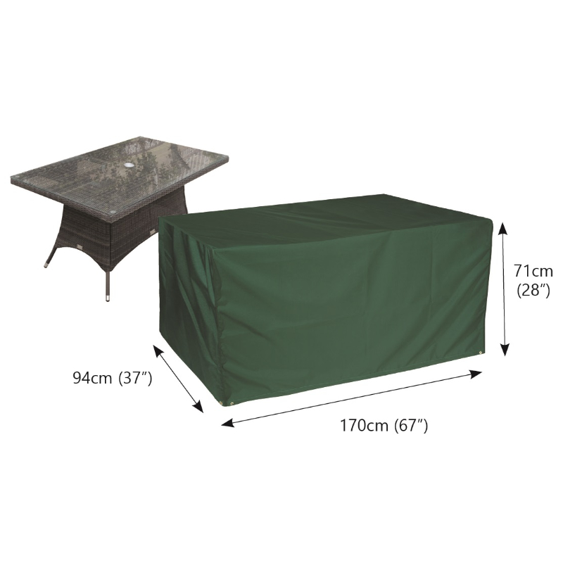 Classic Protector 6000 Rectangular Table Cover - 6 Seat - Green