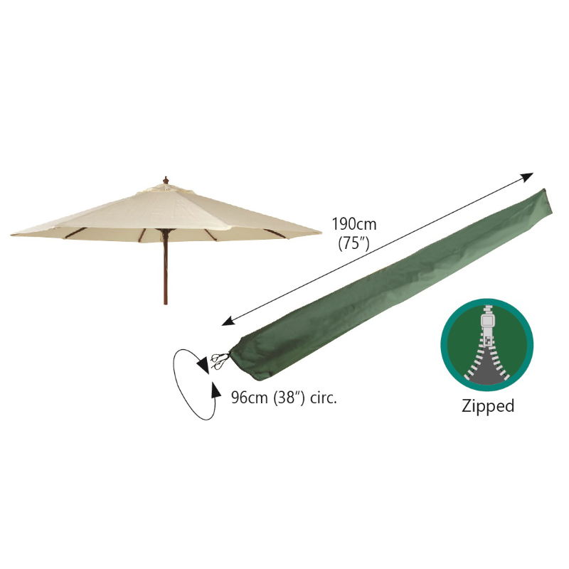 Classic Protector 6000 Extra Large Parasol Cover With Zip - Green