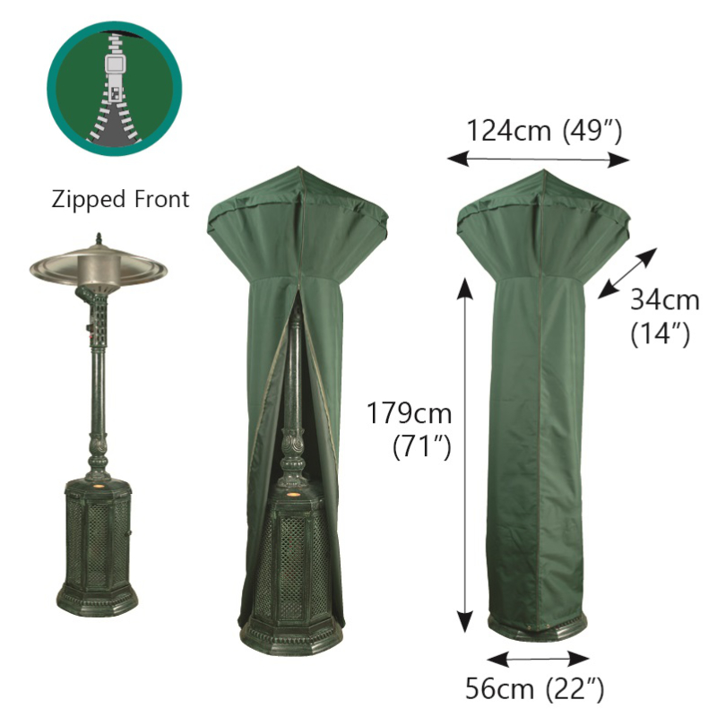 Classic Protector 6000 Round Patio Heater Cover - Green