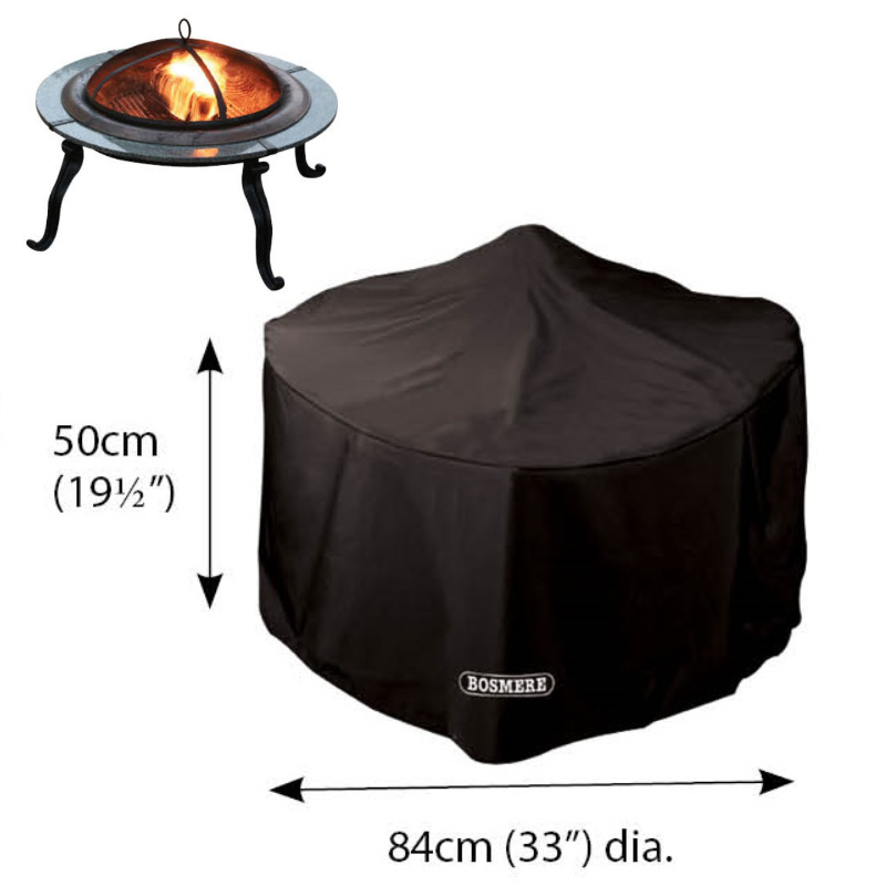 Classic Protector 6000 Large Round Fire Pit Cover - Black