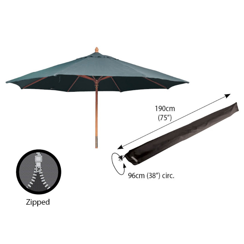 Classic Protector 6000 Extra Large Parasol Cover With Zip - Grey