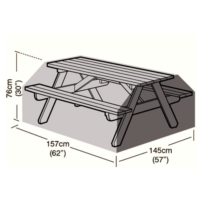 Preserver - 6 Seater Picnic Table Cover - 157cm
