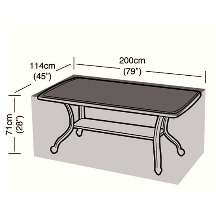 Deluxe - 8 Seater Rectangular Table Cover - 196cm