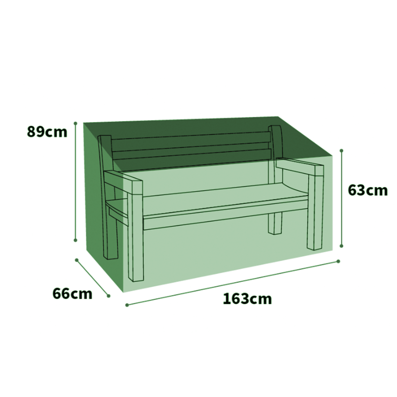 Ultimate Protector 3 Seater Bench Cover - Medium - Green