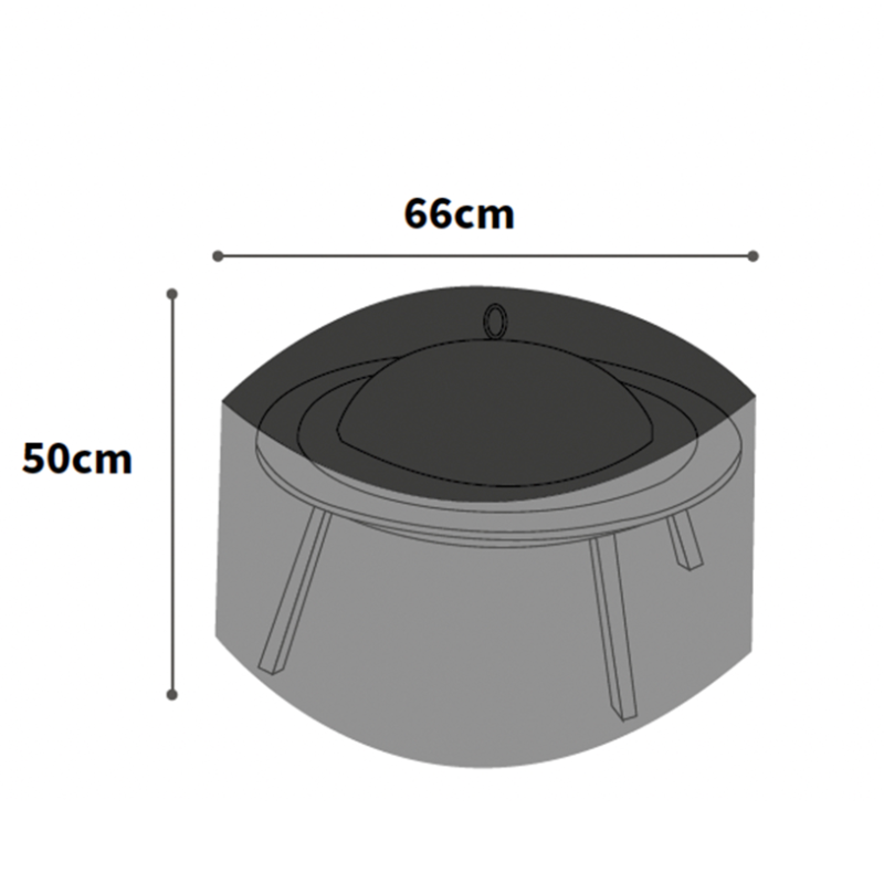 Ultimate Protector Small Round Fire Pit Cover - Charcoal