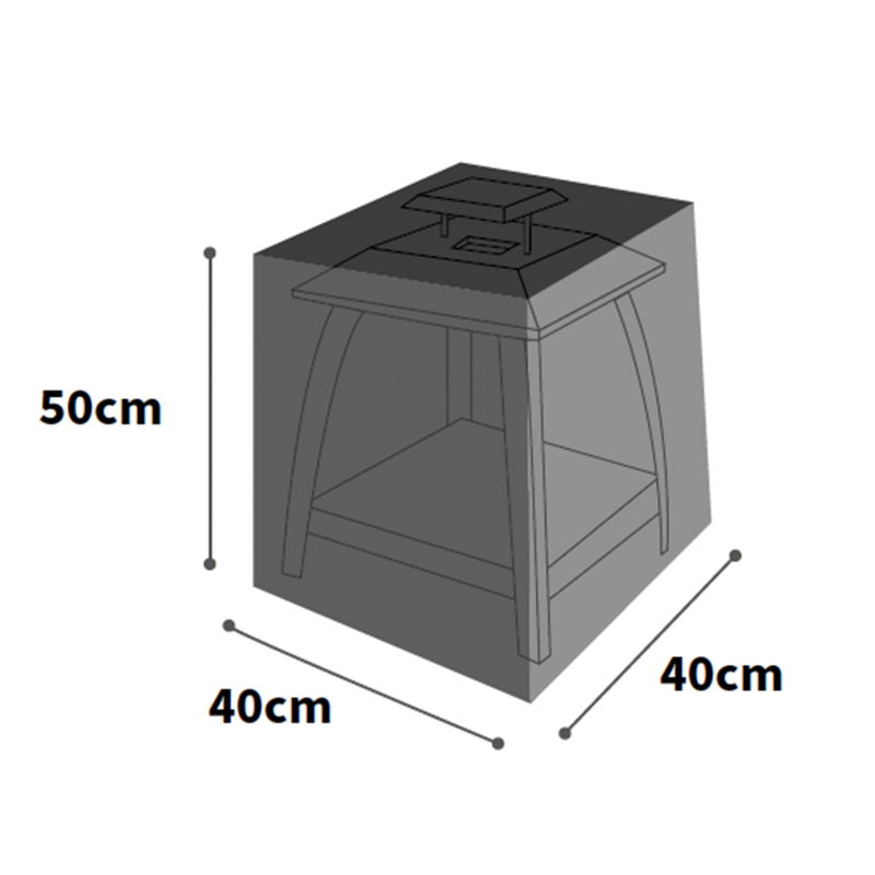 Ultimate Protector Small Square Fire Pit Cover - Charcoal