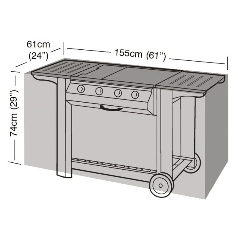 Super Tough Large Flatbed Barbecue Cover - Green