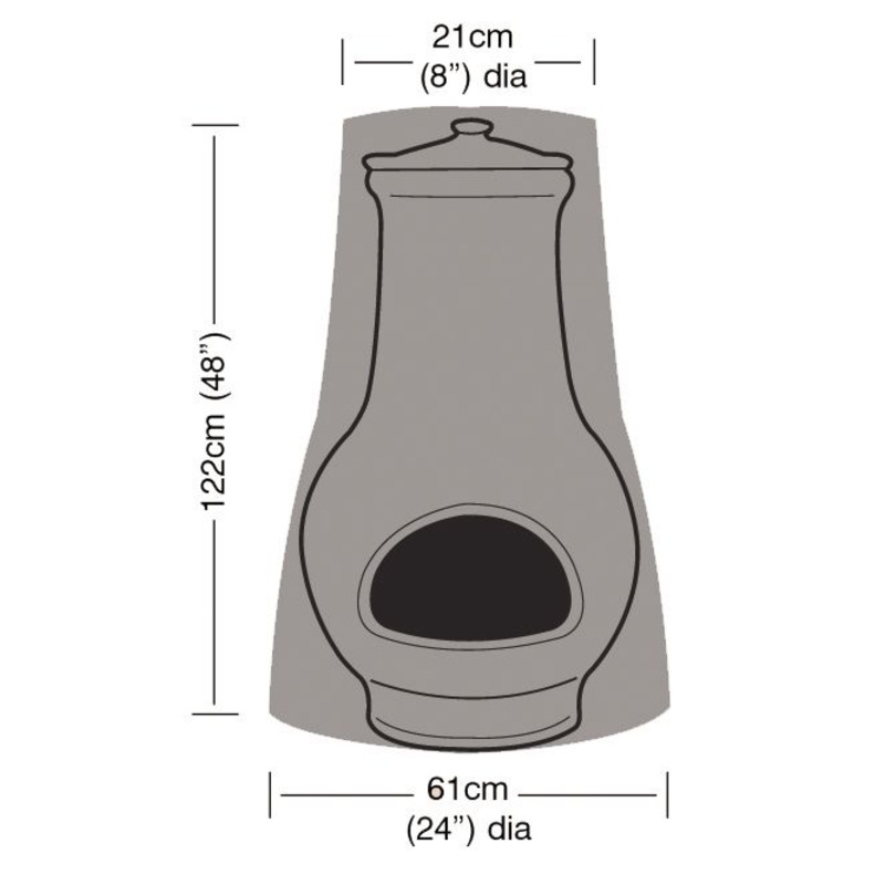 Super Tough Large Chimenea Cover - Green