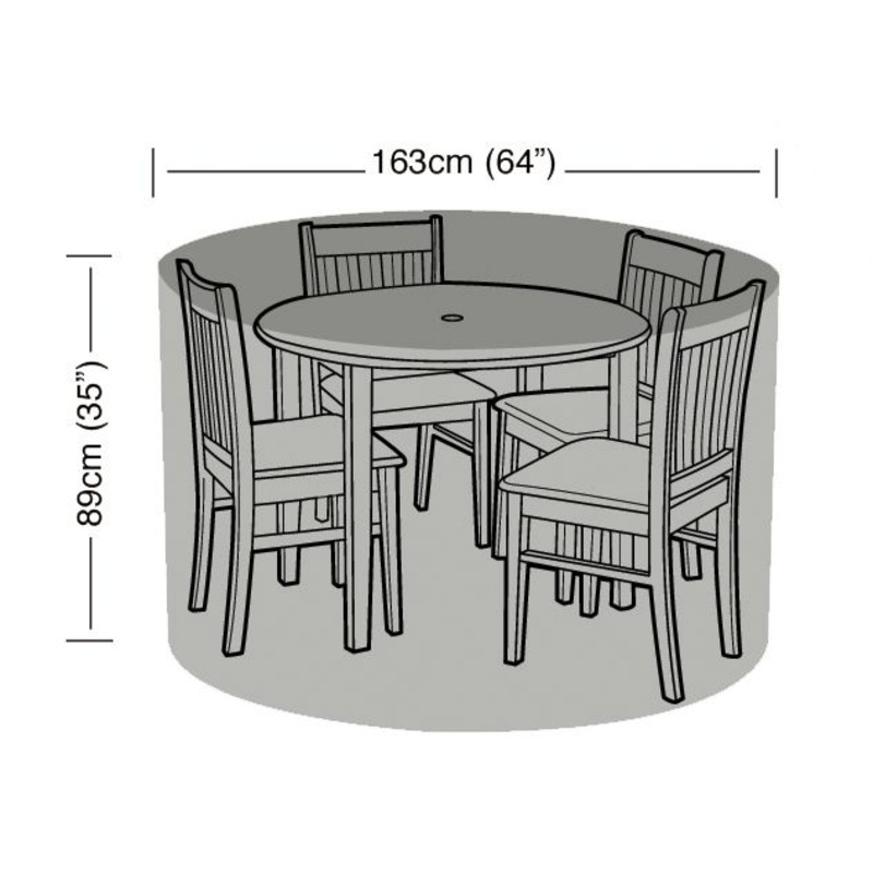 Super Tough 4 Seater Round Furniture Set Cover - Green