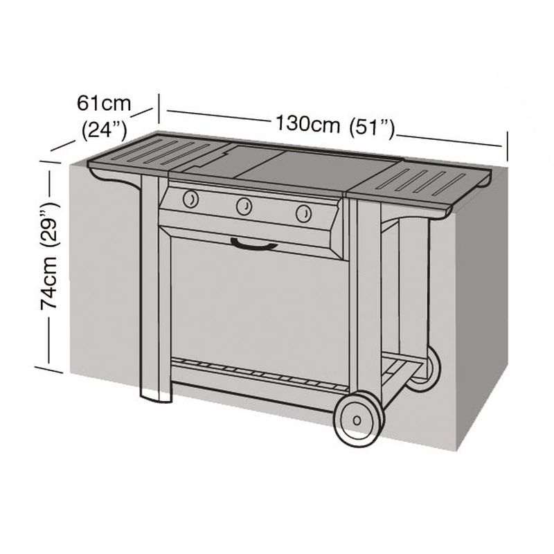 Premium Super Tough Medium Flatbed Barbecue Cover - Green