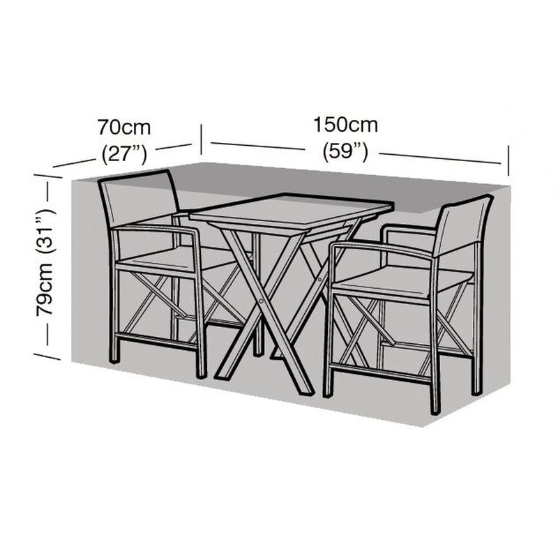 Premium Super Tough 2 Seater Large Bistro Set Cover - Green
