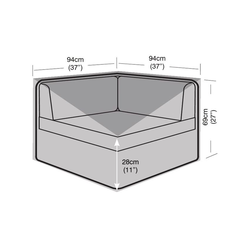 Super Tough Large Corner Unit Cover - Black
