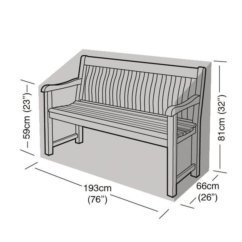 Super Tough 3-4 Seater Bench Cover - Black