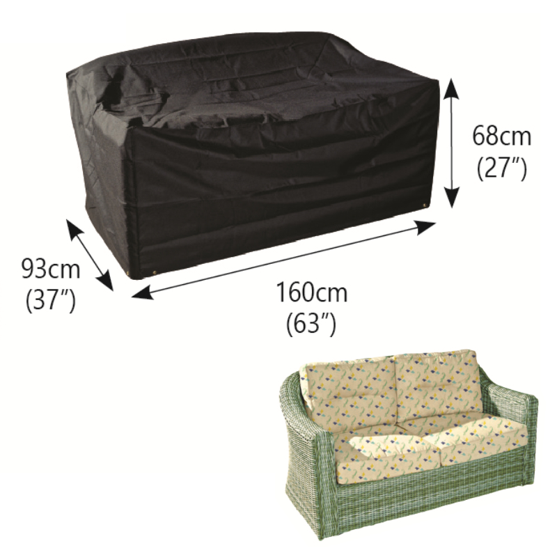 Classic Protector 6000 Modular 2 Seater Sofa Cover Black
