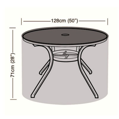 Deluxe - 4/6 Seater Circular Table Cover - 128cm
