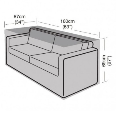 Deluxe - 2 Seater Sofa Cover - Small - 160cm