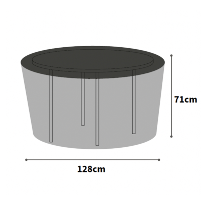 Ultimate Protector 71cm High Circular Table Cover - Medium - Charcoal