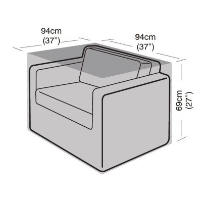 Premium Super Tough Large Armchair Cover - Black