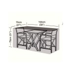 Deluxe - 2 Seater Large Bistro Set Cover - 150cm