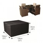 Classic Protector 6000 Modular 4 Seater Cube Set Cover Extra Large - Black