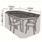 Preserver- 4 Seater Rectangular Patio Set Cover - 215cm