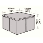 Deluxe - 4 Seater Rattan Cube Set Cover - Medium - 125cm