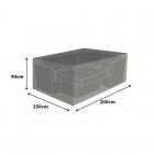 Ultimate Protector Rectangular Corner Sofa Dining Set Cover - 200cm - Charcoal