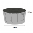 Ultimate Protector 90cm High Circular Patio Set Cover - 6-8 Seat - Charcoal