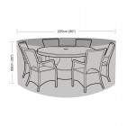 Super Tough 6 Seater Round Furniture Set Cover - Green