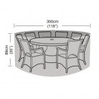 Premium Super Tough 8 Seater Round Furniture Set Cover - Black