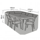 Premium Super Tough 6 Seater Rectangular Furniture Set Cover - Black