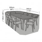 Premium Super Tough 8 Seater Rectangular Furniture Set Cover - Black