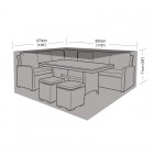 Premium Super Tough Large Casual Dining Set Cover - Black