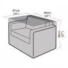 Premium Super Tough Small Armchair Cover - Black