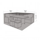 Super Tough Small Casual Dining Set Cover - Black