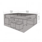 Super Tough Large Casual Dining Set Cover - Black