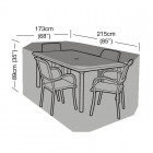 Super Tough 4 Seater Rectangular Furniture Set Cover - Black