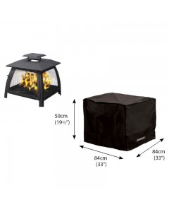 Classic Protector 6000 Large Square Fire Pit Cover - Black