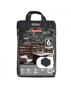 Classic Protector 6000 Modular 4 Seater Cube Set Cover Medium - Black