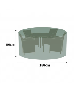 Protector 80cm High Circular Patio Set Cover - 4-6 Seat