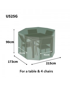 Ultimate Protector Rectangular Patio Set Cover - 4 Seat - Green