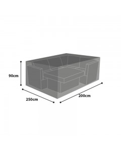 Ultimate Protector Rectangular Corner Sofa Dining Set Cover - 200cm - Charcoal
