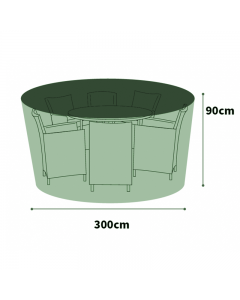 Ultimate Protector 90cm High Circular Patio Set Cover - 8 Seat - Green