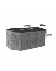 Ultimate Protector Rectangular Patio Set Cover - 8-10 Seat - Charcoal