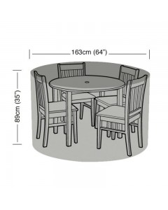 Super Tough 4 Seater Round Furniture Set Cover - Green