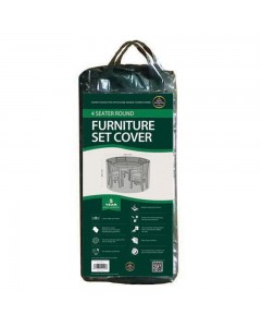 Super Tough 4 Seater Round Furniture Set Cover - Green