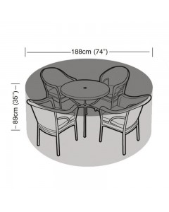 Super Tough 4-6 Seater Round Furniture Set Cover - Green