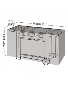 Premium Super Tough Large Flatbed Barbecue Cover - Black
