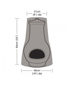 Premium Super Tough Medium Chimenea Cover - Black