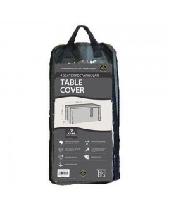 Premium Super Tough 4 Seater Rectangular Table Cover - Black